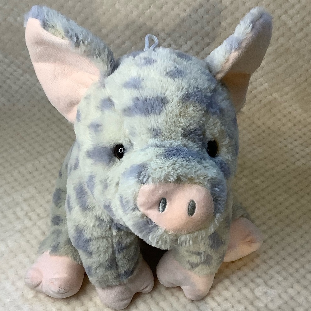 Applause Kellytoy Plush Spotted Pig Pink Feet Stuffed Animal Toy